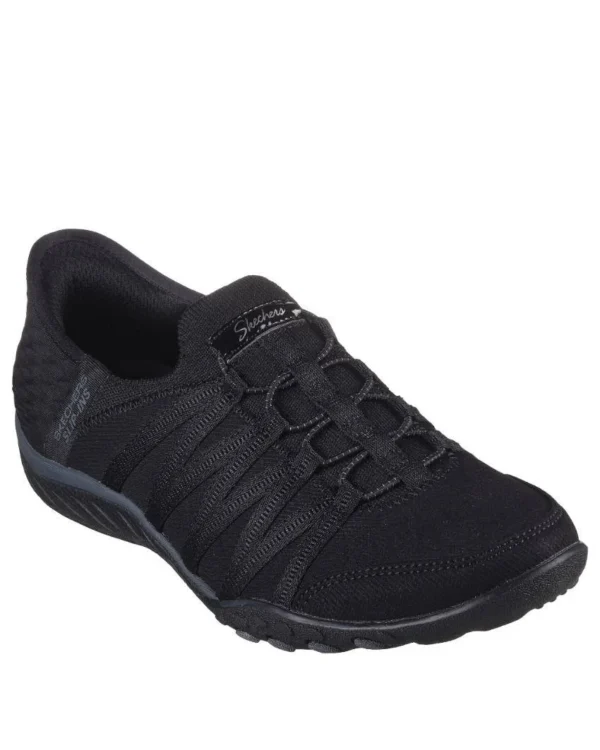 Skechers Breathe Easy Summer Lace Black Womens