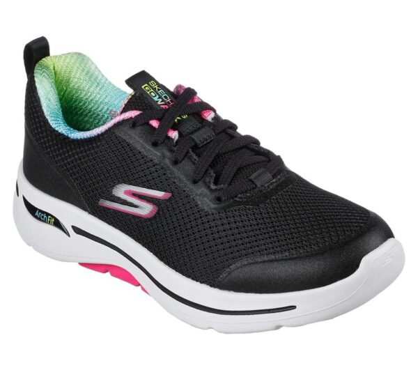 Skechers Go Walk Arch Fit Fun Voyage Black Hot Pink