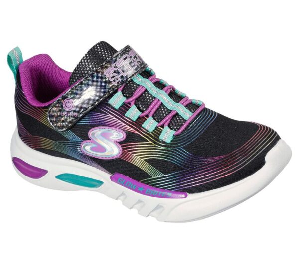 Skechers Kids S-Lights Glow Brites- Black/Multi