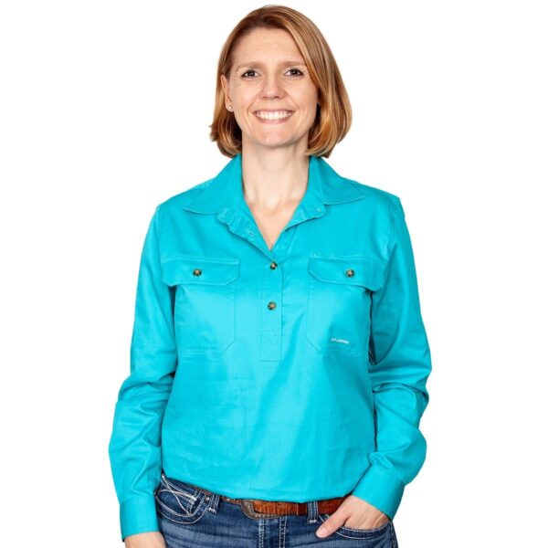 Just Country Jahna Work Shirt Turquoise