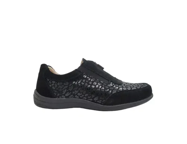 Lorella Olivia Black Slip On Womens