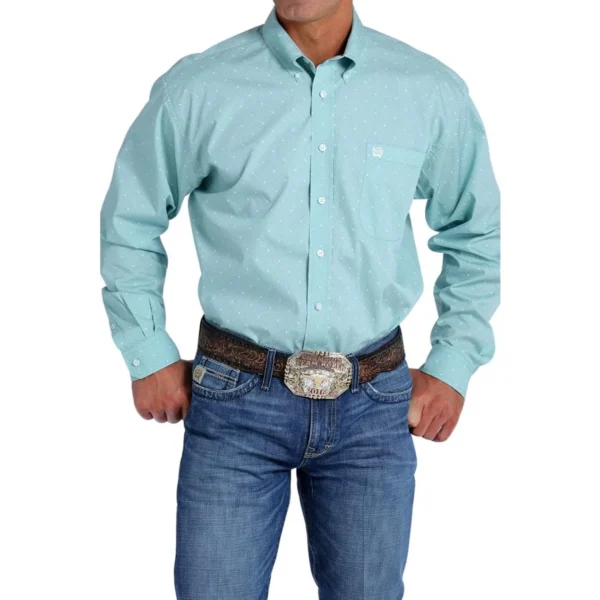 Cinch Mens Dress Shirt Light Blue MTW1104622