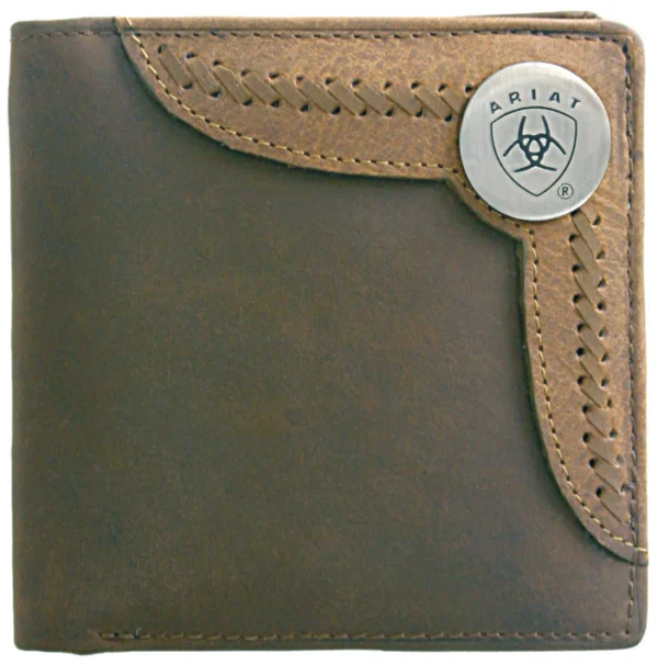 Ariat Bi Fold Wallets WLT2103A Two Tone Accent Overlay