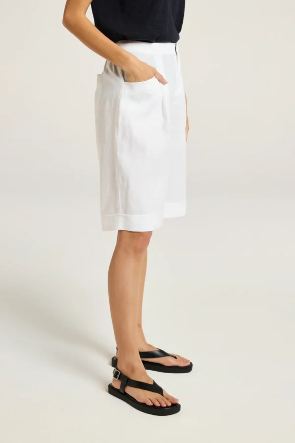 Yarra Trail White Linen Pant YT25S5788 Bermuda