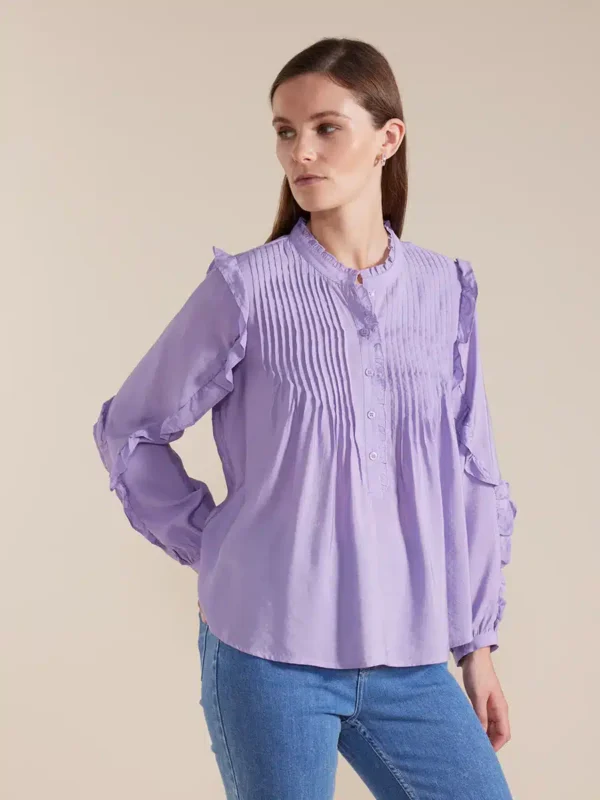 Marco Polo LappedRuffle Sleeve Top YTMW44621