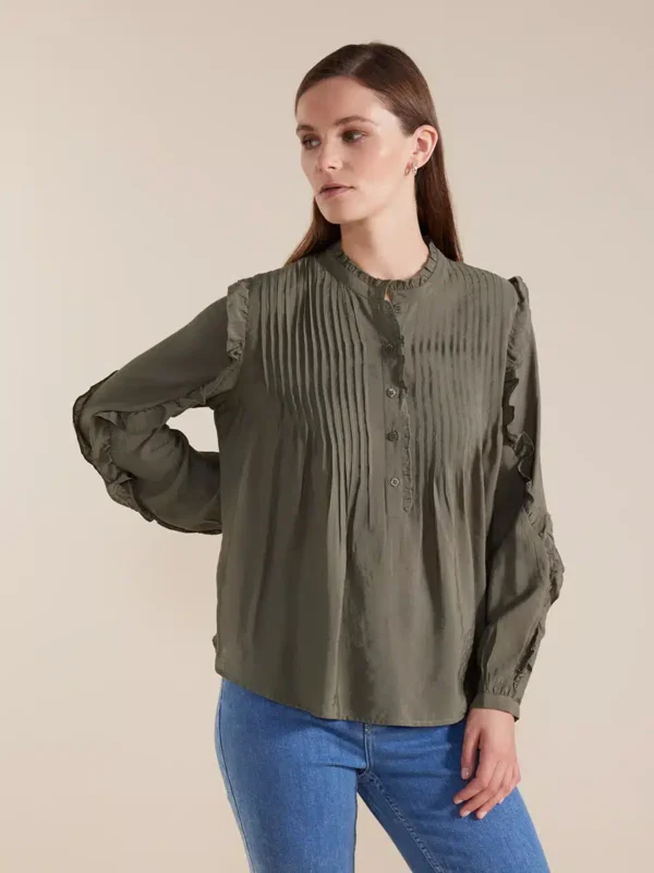 Marco Polo LappedRuffle Sleeve Top YTMW44621 - Image 5