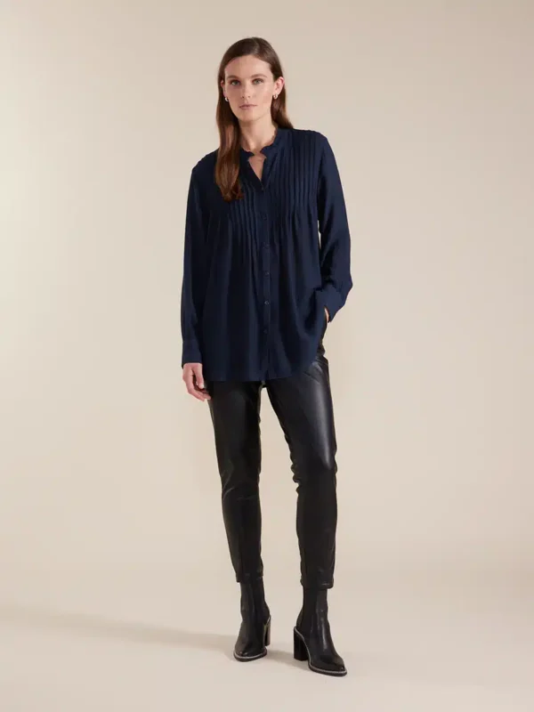 Marco Polo Long Sleeve Longline Pintuck Shirt YTMW44635 - Image 7