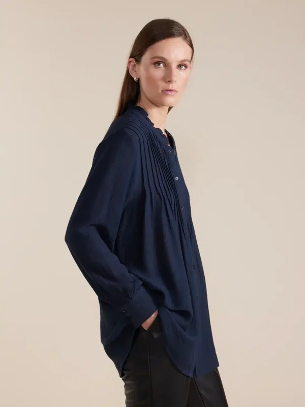 Marco Polo Long Sleeve Longline Pintuck Shirt YTMW44635 - Image 6