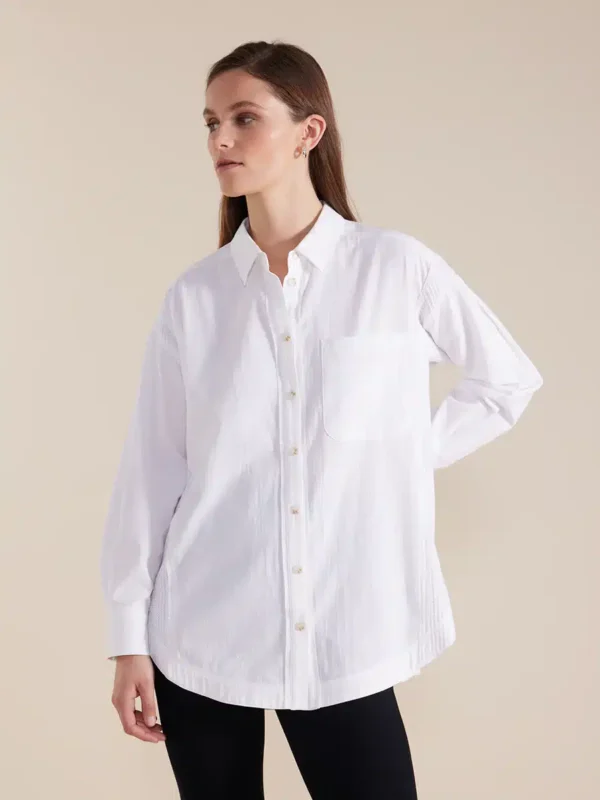 Marco Polo Long SleeveRelaxed Cotton Shirt YTMW44636