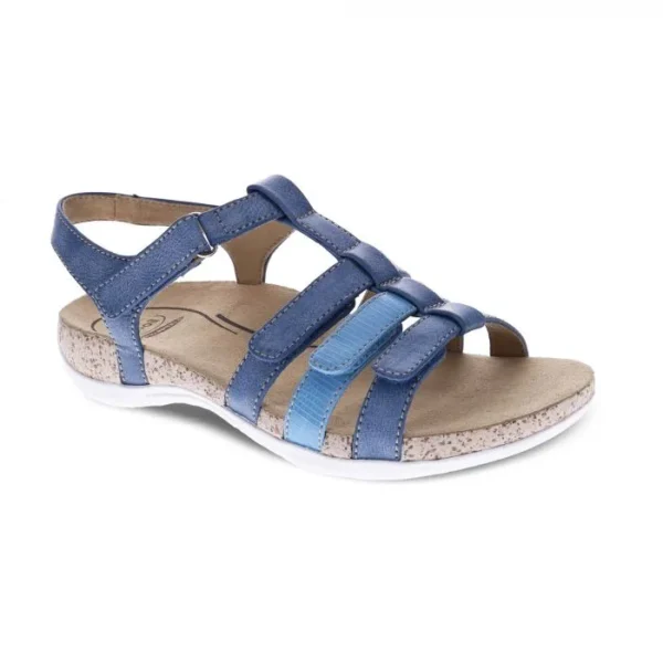 Scholl Women's Alessandra Ortha heel Blue/light Blue sandals