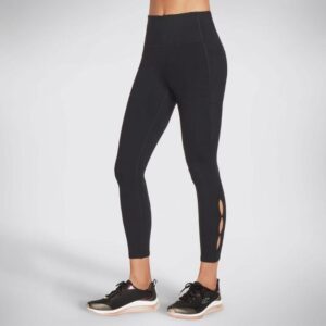 Black GoFlex Slit High Waisted 7/8 Leggings By Skechers