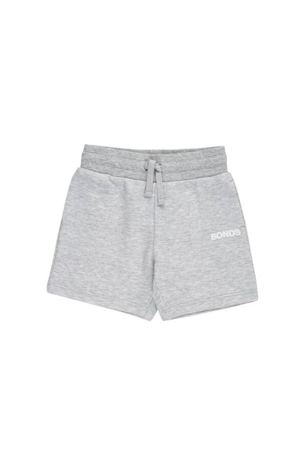 Bonds Kids Tech Sweat Shorts New Grey Marle