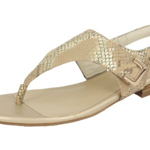 Cain Metallic Snake Tan Sandals By Chrissie