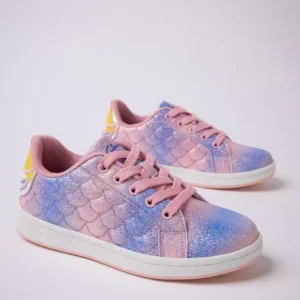 Clarks Delphina Snr Pink Multi kids sneaker