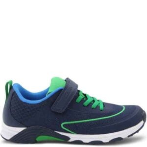 Clarks North Navy/Green Velcro fastening