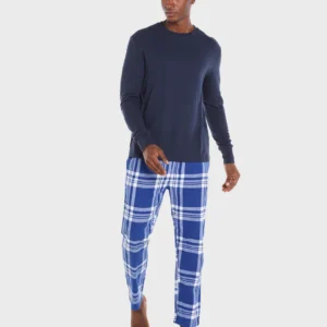 Coast Clothing Co Blue Ocean PJ Set Grey/Check