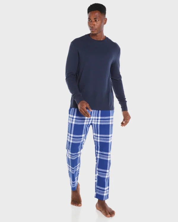 Coast Clothing Co Blue Ocean PJ Set Grey/Check