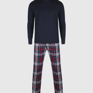 Coast Clothing Co Mens Hands on Deck PJ Set Navy/Check