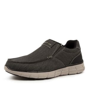 Colorado Wise Dark Grey Canvas Slip-ons