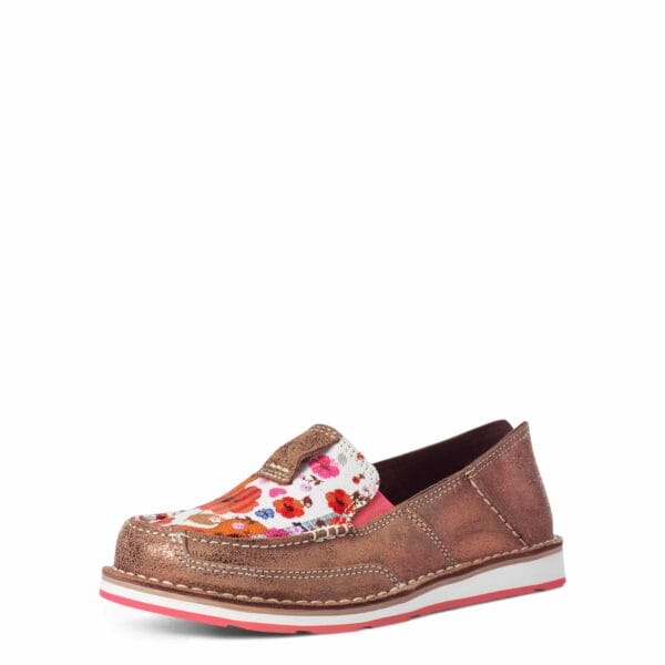 Copper metallic/ Floral Guitar Print By Ariat