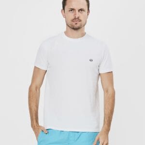 Crew Neck Essential Tee in White by Coast Clothing Co.
