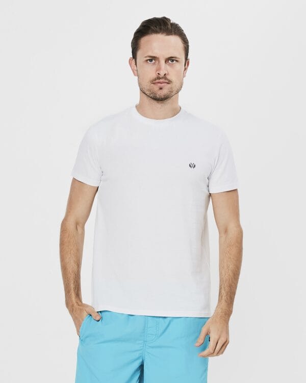 Crew Neck Essential Tee in White by Coast Clothing Co.