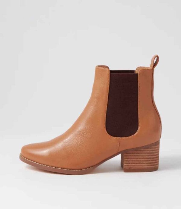 Diana Ferrari Jenika-DF - Tan natural heel leather boot