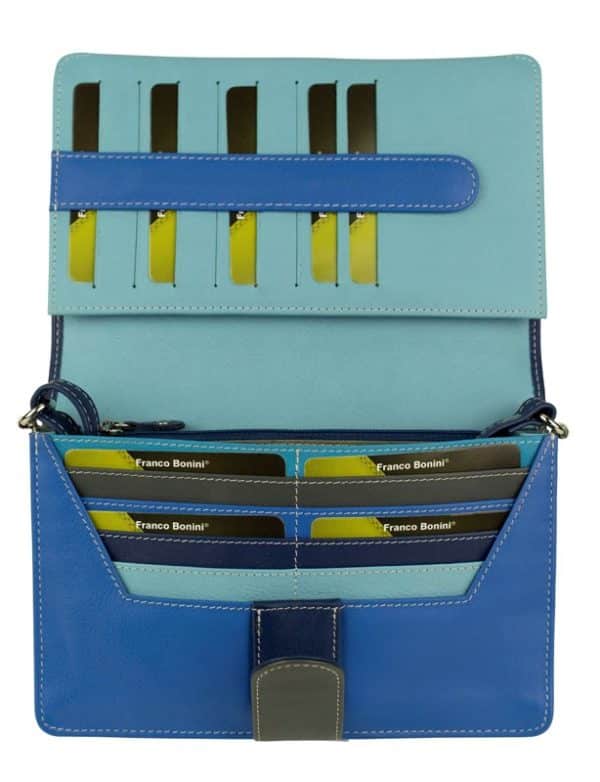 Franco Bonnini 481/A Blue Multi Wallet Stone Multi/Black