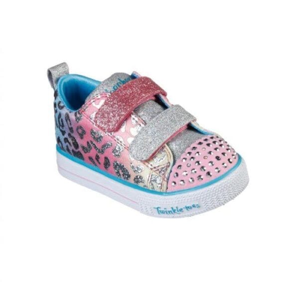 Infant girls' twinkle toes shuffle lite - leopard cutie