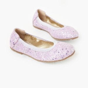 Kids Catie Party Ballet Lilac Glitter By Walnut