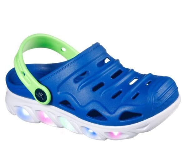 Kids S Lights Hypno-SplashRazder by Skechers Blue/Lime