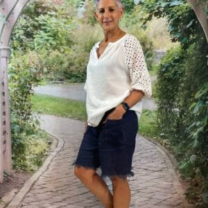 La Strada Navy Short Leg Pant LSSH21-874