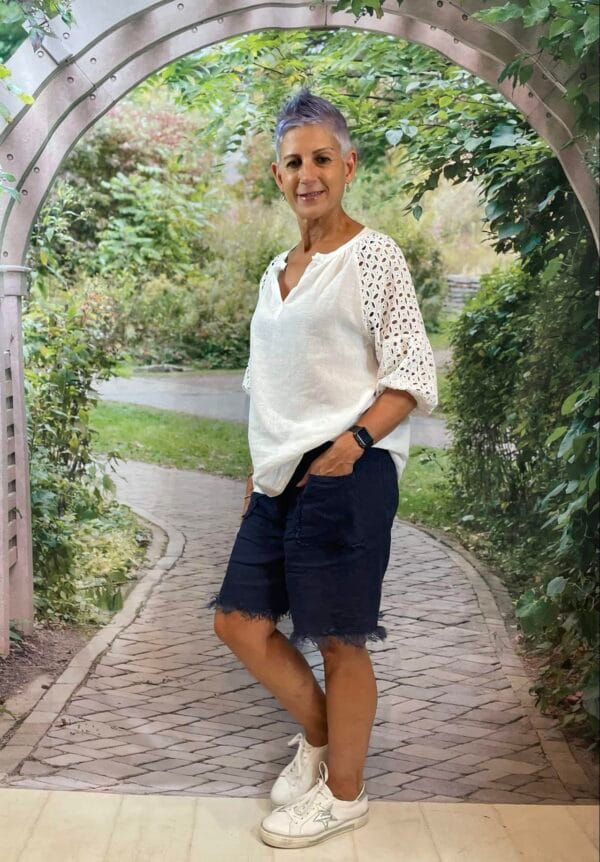 La Strada Navy Short Leg Pant LSSH21-874
