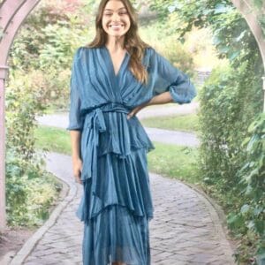 La Strada Sil Dress Petrolio LSD21-902P