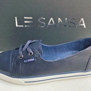 Le Sansa Kelly Navy Leather Sneaker