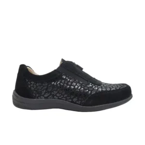 Lorella Olivia Black Slip On Womens
