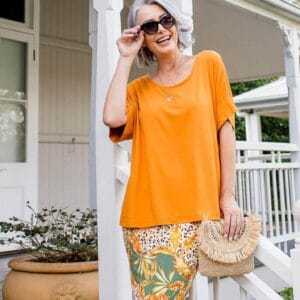 Lou Lou Demi Box Tee Pumpkin