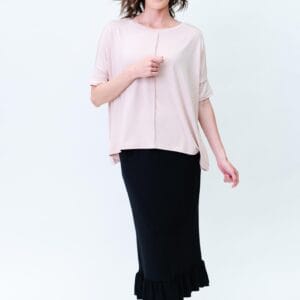 Lou Lou Katy Frill Skirt Maxi Black