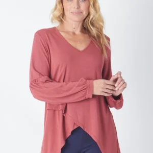 Luna Sky Hi Lo Knit TunicRose