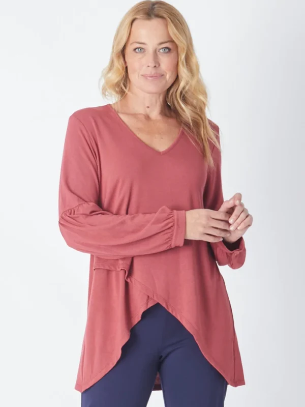Luna Sky Hi Lo Knit TunicRose