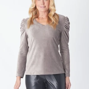 Luna Sky SandiRuched Top- Straw 27087