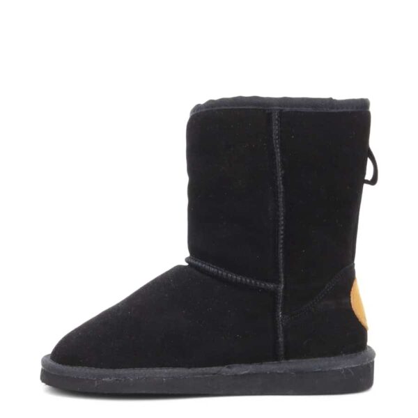 Hush Puppies Lunar Black Suede Slipper