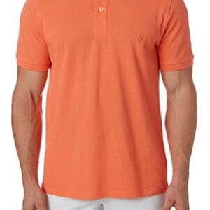Mens City Club Baldwin Polo Shirts Tangerine