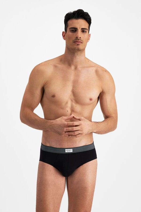 Mens Jockey Comfort Classics Brief 3Pk Black