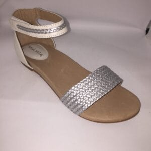 Mia Vita Moira Pearl White Womens Sandal
