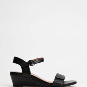 Mia Vita Nelly Black Womens Sandal/Wedge
