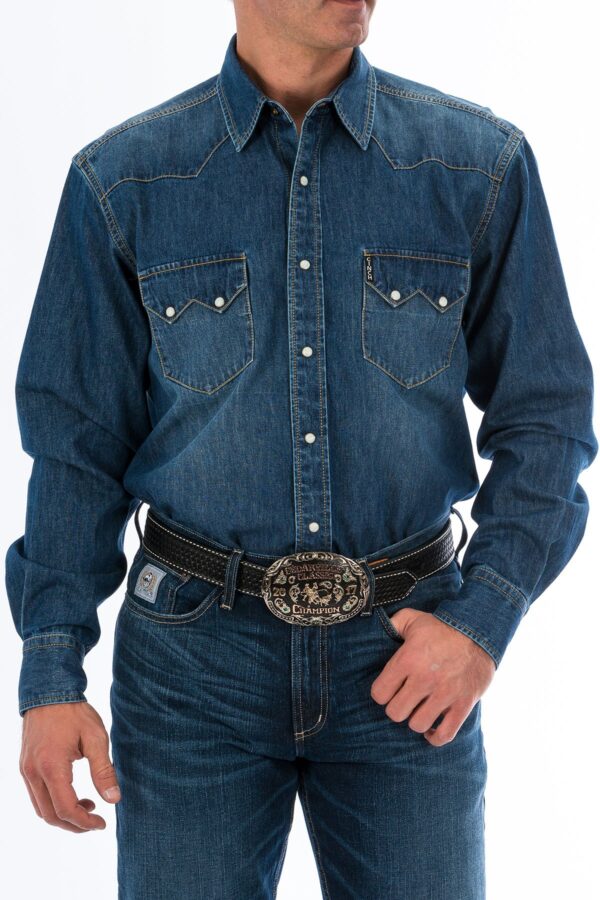 Cinch Mens Denim Western Shirt