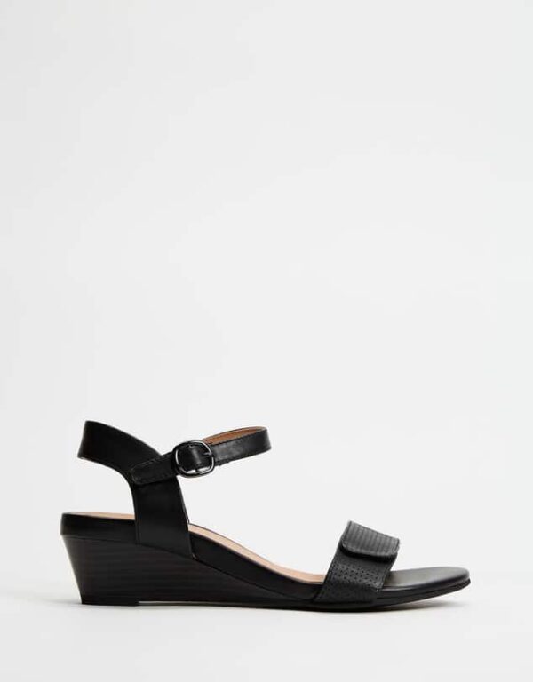 Mia Vita Nelly Black Womens Sandal/Wedge