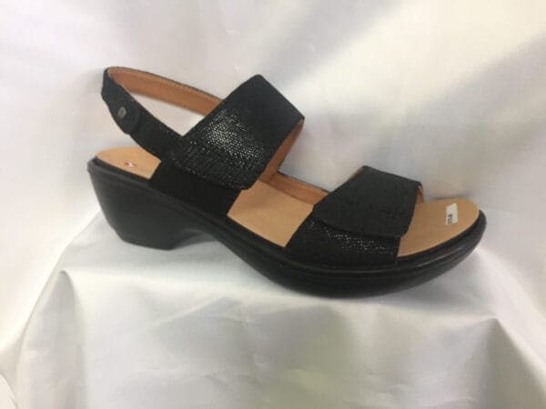 RevereRosario Black Lizard Sandals