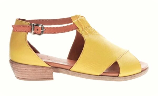 Le Sansa Digby Yellow/Tan Leather Sandals